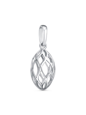 Подвеска бижутерия, покрытие - платинирование, без вставок