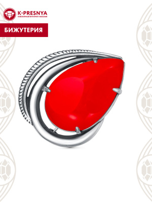 Брошь бижутерия, покрытие - серебрение с оксидированием, вставка - стекло ювелирное собственной огранки