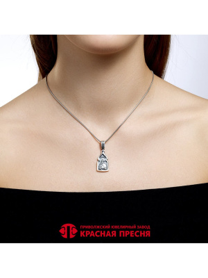 Подвеска "илия пророк" серебро 925 пробы, покрытие - оксидирование, без вставок