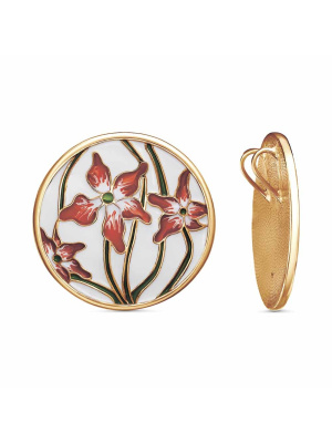 Подвеска бижутерия, покрытие - золочение, отделка - эмаль, без вставок