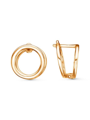 Серьги бижутерия, покрытие - золочение, без вставок