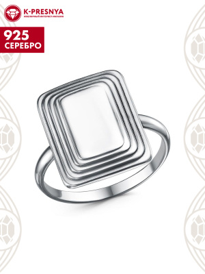 Кольцо серебро 925 пробы, покрытие - оксидирование, без вставок