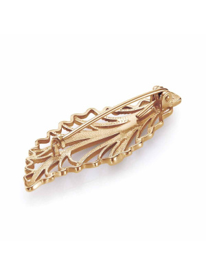 Брошь бижутерия, покрытие - золочение, отделка - алмазная грань, без вставок