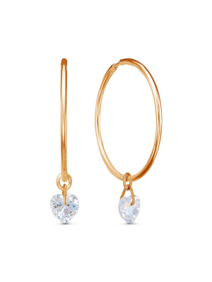 Серьги бижутерия, покрытие - золочение, вставка - фианит (недрагоценный камень)