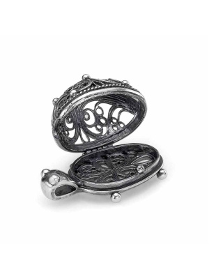 Подвеска бижутерия, покрытие - серебрение с оксидированием, без вставок