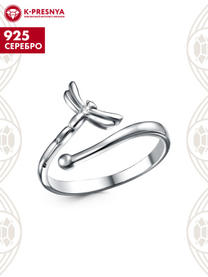 Кольцо серебро 925 пробы, покрытие - оксидирование, без вставок