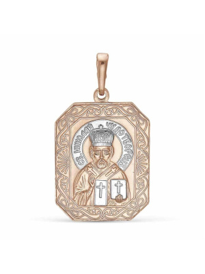 Подвеска серебро 925 пробы, покрытие - золочение, выборочное родирование, без вставок