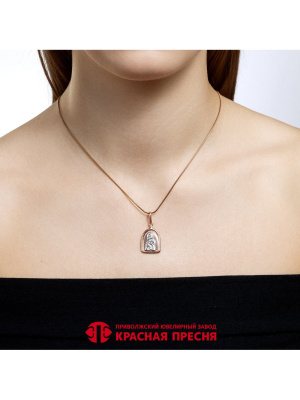 Подвеска серебро 925 пробы, покрытие - золочение, выборочное родирование, без вставок