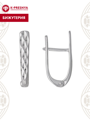 Серьги бижутерия, покрытие - серебрение, без вставок