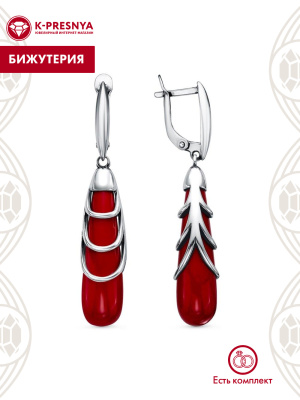 Серьги бижутерия, покрытие - серебрение с оксидированием, вставка - имитация жемчуга