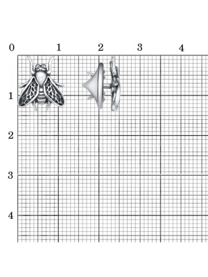 Брошь бижутерия, покрытие - серебрение с оксидированием, без вставок