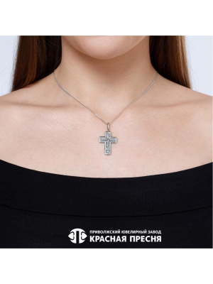 Подвеска серебро 925 пробы, покрытие - оксидирование, без вставок