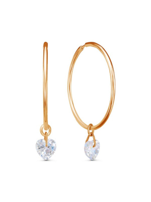 Серьги бижутерия, покрытие - золочение, вставка - фианит (недрагоценный камень)