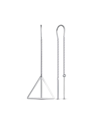 Серьги бижутерия, покрытие - серебрение, без вставок