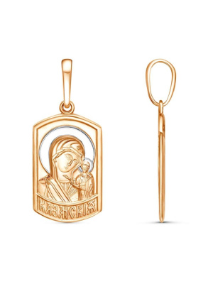 Подвеска серебро 925 пробы, покрытие - золочение, выборочное родирование, без вставок