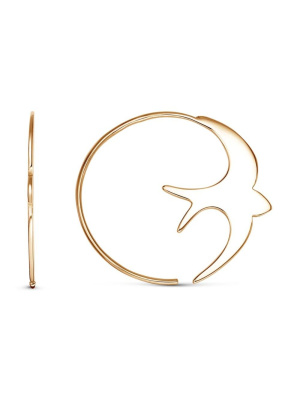 Серьги бижутерия, покрытие - золочение, без вставок