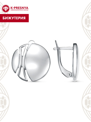 Серьги бижутерия, покрытие - платинирование, без вставок