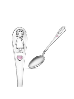 Ложка серебро 925 пробы, без покрытия, отделка - эмаль, без вставок