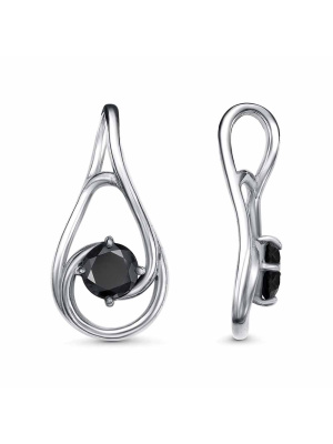 Подвеска серебро 925 пробы, покрытие - родирование, вставка - фианит (недрагоценный камень)