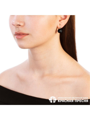 Серьги серебро 925 пробы, покрытие - золочение, вставка - имитация жемчуга