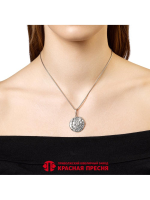 Подвеска серебро 925 пробы, покрытие - оксидирование, без вставок