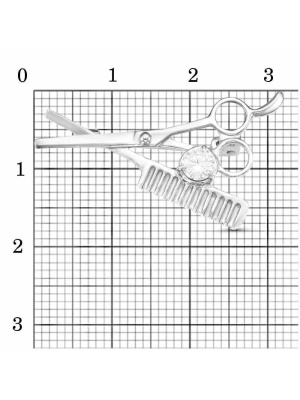 Брошь серебро 925 пробы, покрытие - родирование, вставка - фианит (недрагоценный камень)