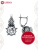 Серьги серебро 925 пробы, покрытие - оксидирование, вставка - фианит (недрагоценный камень)