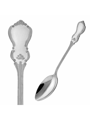 Ложка десертная "вензель" серебро 925 пробы, без покрытия, без вставок