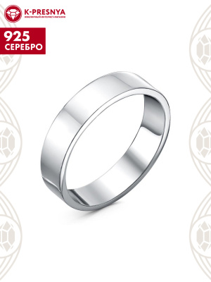 Кольцо серебро 925 пробы, покрытие - платинирование, без вставок