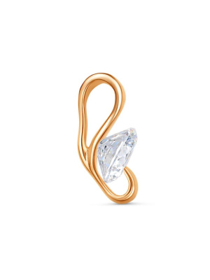 Подвеска бижутерия, покрытие - золочение, вставка - фианит (недрагоценный камень)