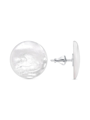 Серьги серебро 925 пробы, без покрытия, вставка - перламутр