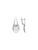 Серьги серебро 925 пробы, покрытие - платинирование, без вставок