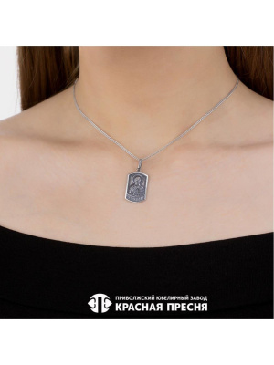 Подвеска "николай серебро 925 пробы, покрытие - оксидирование, без вставок