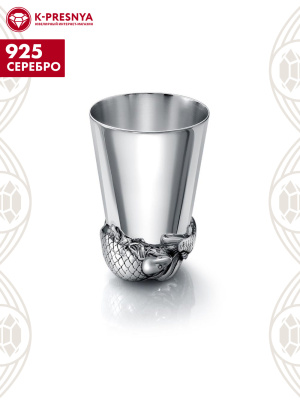 Стопка серебро 925 пробы, покрытие - оксидирование, без вставок