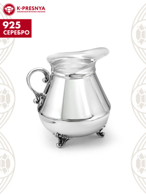 Молочник "византия" серебро 925 пробы, покрытие - оксидирование, без вставок