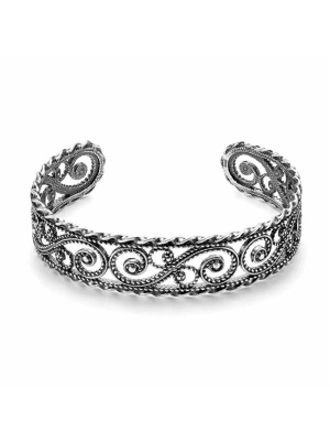 Браслет бижутерия, покрытие - серебрение с оксидированием, без вставок