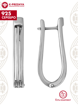 Серьги серебро 925 пробы, покрытие - оксидирование, без вставок