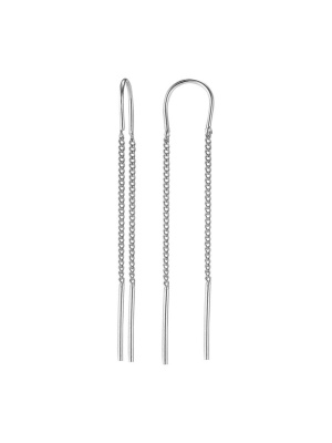 Серьги бижутерия, покрытие - серебрение, без вставок