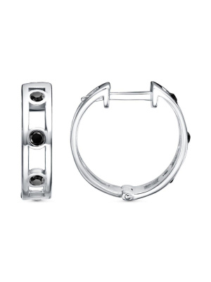 Серьги серебро 925 пробы, покрытие - родирование, вставка - фианит (недрагоценный камень)