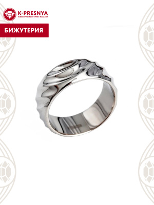 Кольцо бижутерия, покрытие - платинирование, без вставок