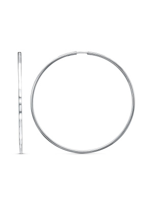 Серьги серебро 925 пробы, покрытие - родирование, отделка - алмазная грань, без вставок