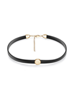 Чокер серебро 925 пробы, покрытие - золочение, без вставок