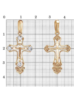 Подвеска бижутерия, покрытие - золочение, выборочное родирование, вставка - стекло ювелирное preciosa