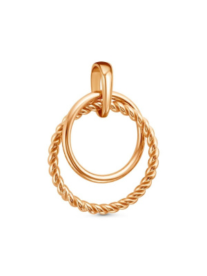 Подвеска серебро 925 пробы, покрытие - золочение, без вставок