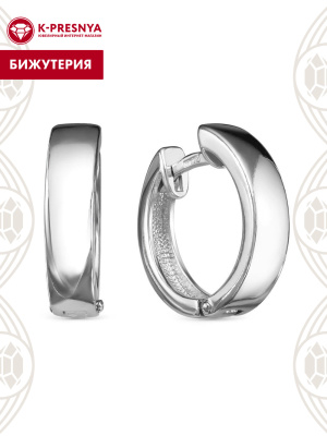 Серьги бижутерия, покрытие - серебрение с оксидированием, без вставок