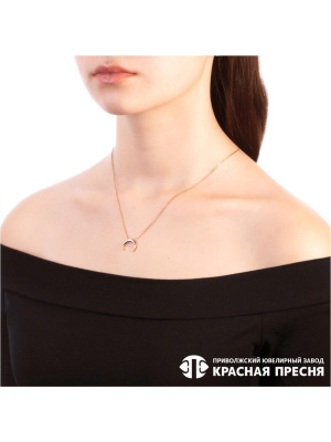 Колье серебро 925 пробы, покрытие - золочение, без вставок