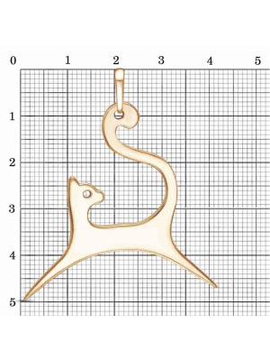 Подвеска бижутерия, покрытие - золочение, без вставок