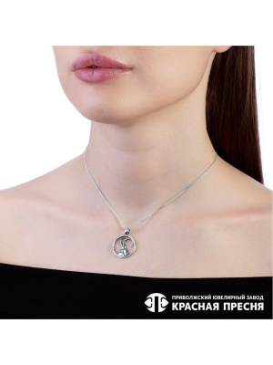 Подвеска "козерог" серебро 925 пробы, покрытие - оксидирование, без вставок