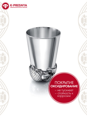 Стопка серебро 925 пробы, покрытие - оксидирование, без вставок