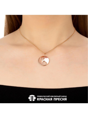 Подвеска серебро 925 пробы, покрытие - золочение, без вставок